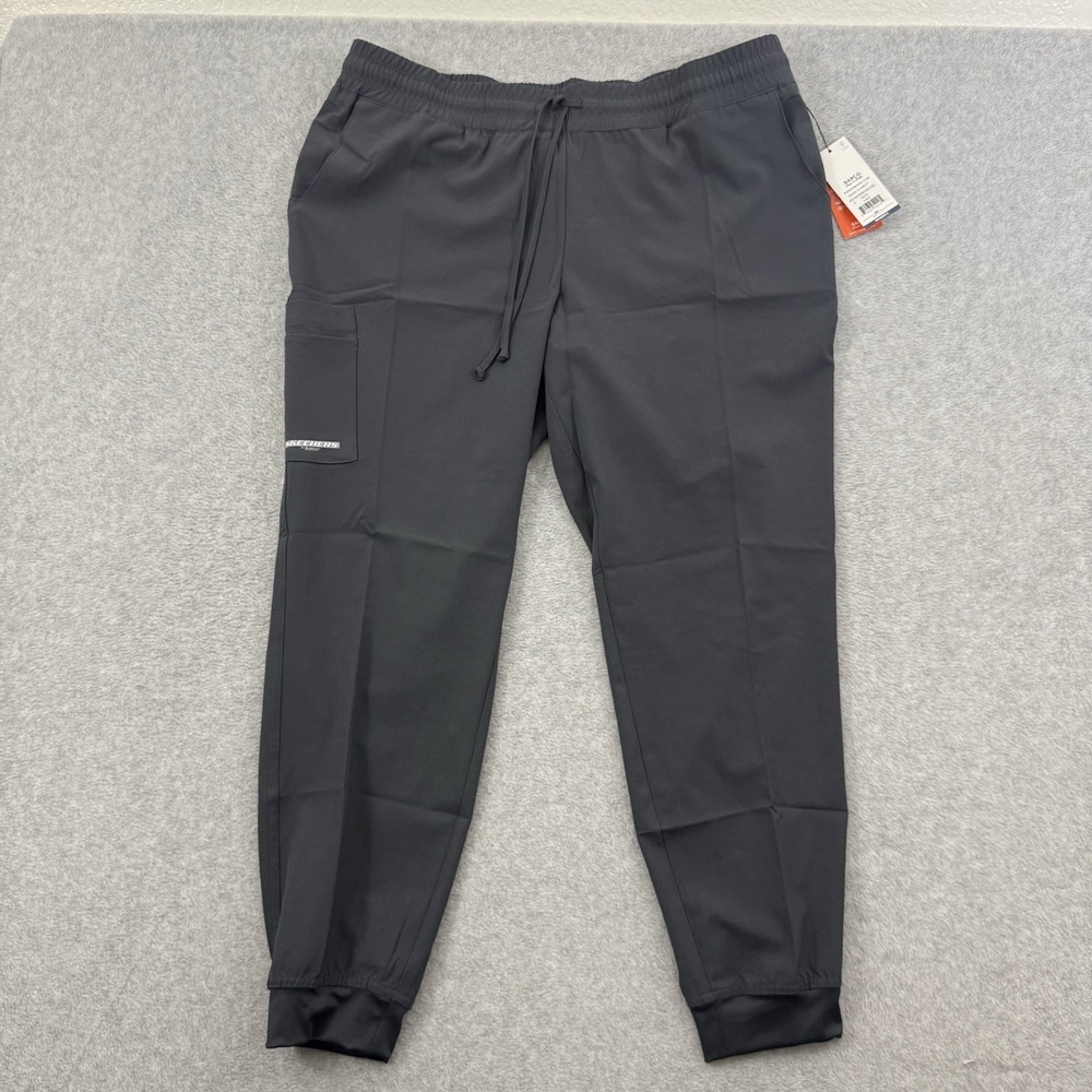 Skechers Scrub Pants Women's 2XL Gray Barco 4 Pocket Midrise Theory Jogger
